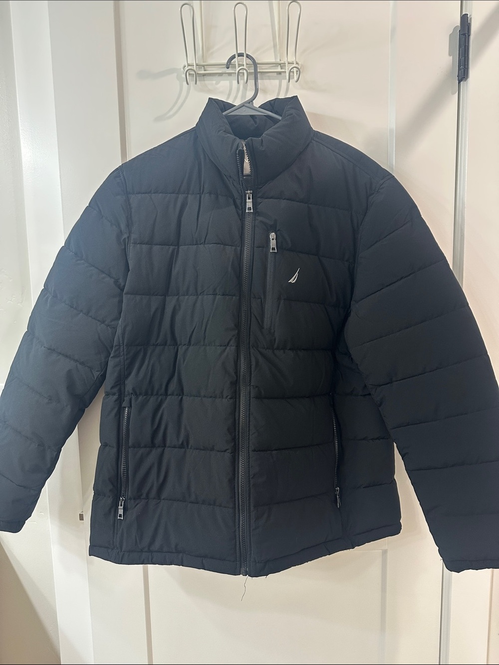 Nautica Mens Black Quilted Puffer Jacket